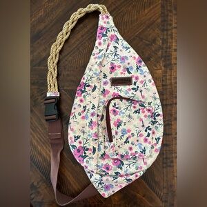 Union Bay Floral Sling Bag with Pink and Blue